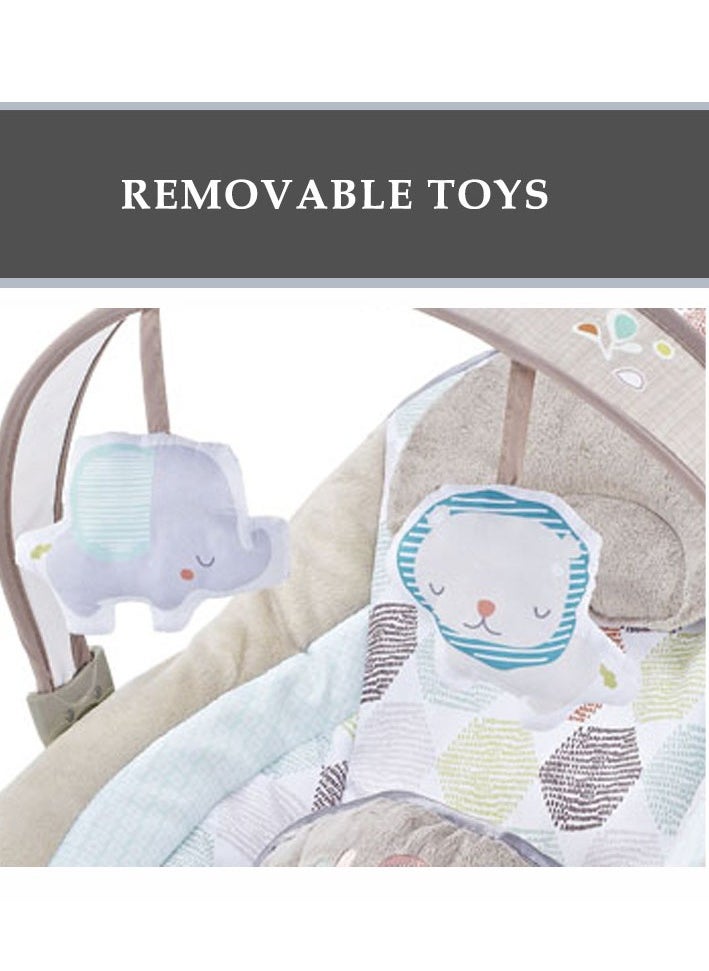 Factory Price - Miller Infant Bouncer With Soothing Music,  Calm Vibrations and Removable Toys Multicolor - C - Image 1