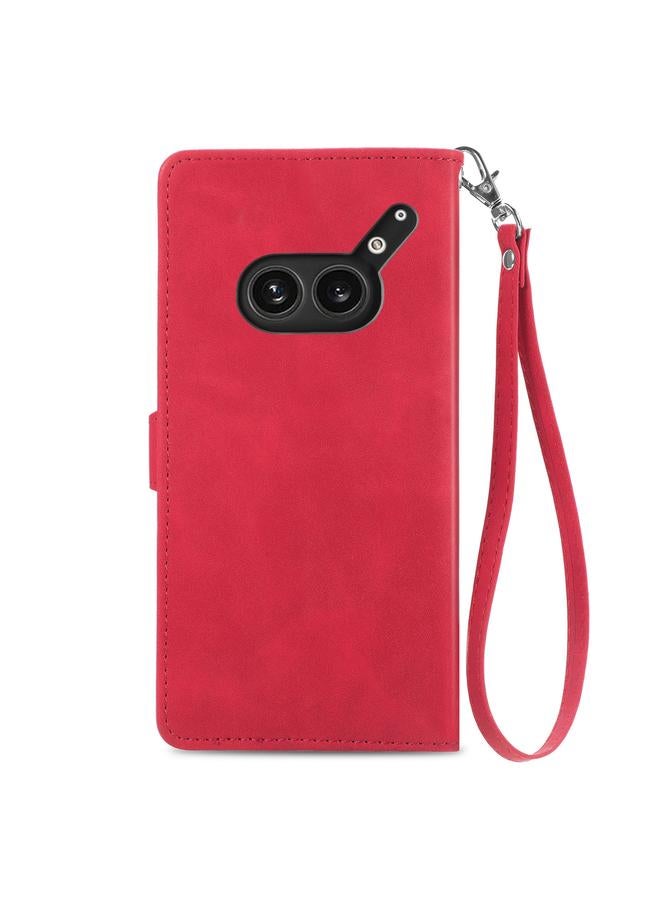 S-TOP Case For Nothing Phone 2a Plus Embossed Flower Zipper Leather Phone Case - Image 3