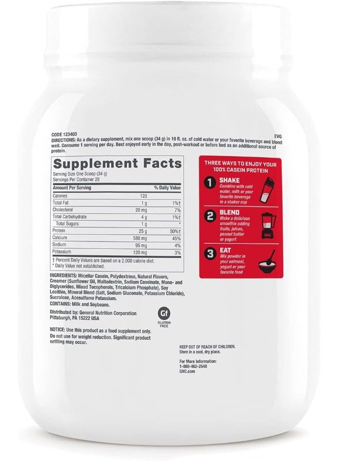 GNC Pro Performance 100% Casein Protein Powder Vanilla Cream - Image 2