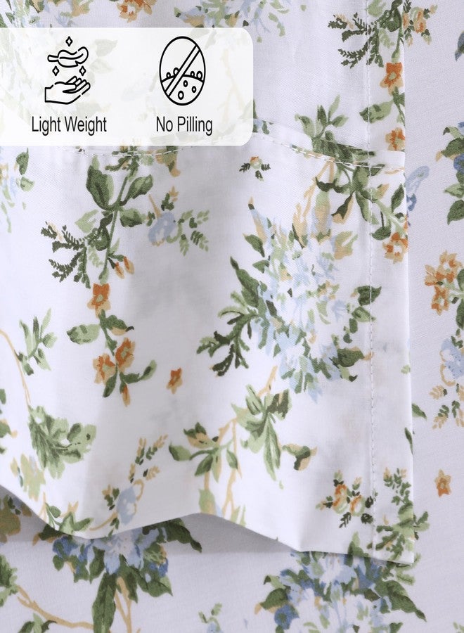 RUVANTI 100% Cotton Full Size Bed Sheets, 4 Pieces, Soft & Breathable Percale Weave Bedding, Deep Pocket 16", Hotel Standard, Crisp Cool Feel, Durable, Perfect Sheet Set Floral, Heritage - Image 4