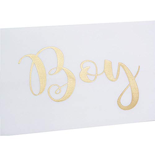 OLILLY Sash for Gender Reveal Baby Shower - Boy or Girl - Sash White and Gold (Boy or Girl) - Image 5