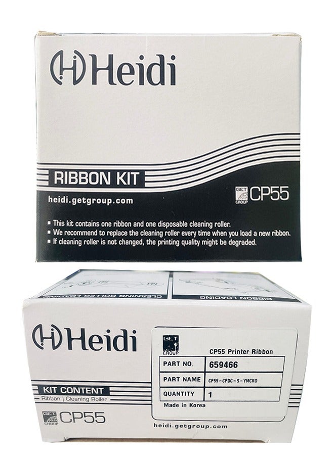 Heidi Heidi 659466 YMCKO Color Ribbon for CP55 ID Card Printer(1-Piece )  - Image 1