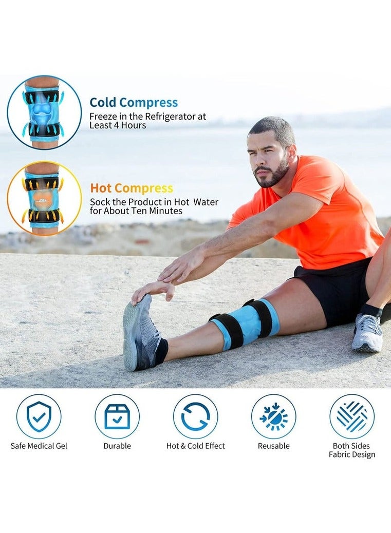 Generic Large lce Pack for KneeReusable Gel lce Wrap with Cold andHot Fixed Adjustable Straps The EvenGel Not Leak for for Leg Injuries,Swelling Arthritis Meniscus Tear and Acl  - Image 4