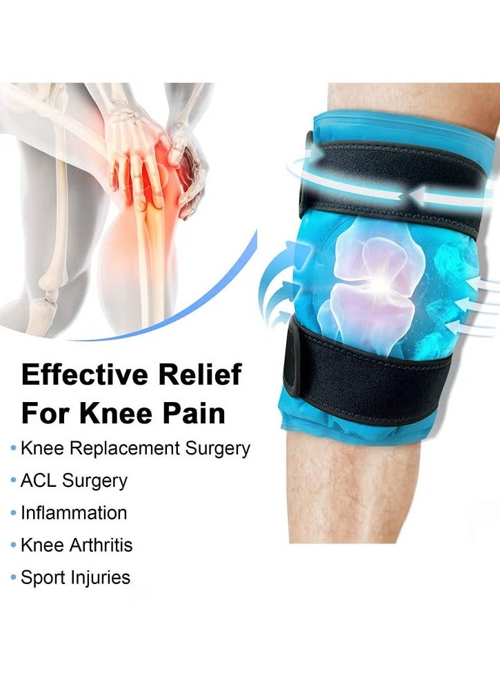 Generic Large lce Pack for KneeReusable Gel lce Wrap with Cold andHot Fixed Adjustable Straps The EvenGel Not Leak for for Leg Injuries,Swelling Arthritis Meniscus Tear and Acl  - Image 5