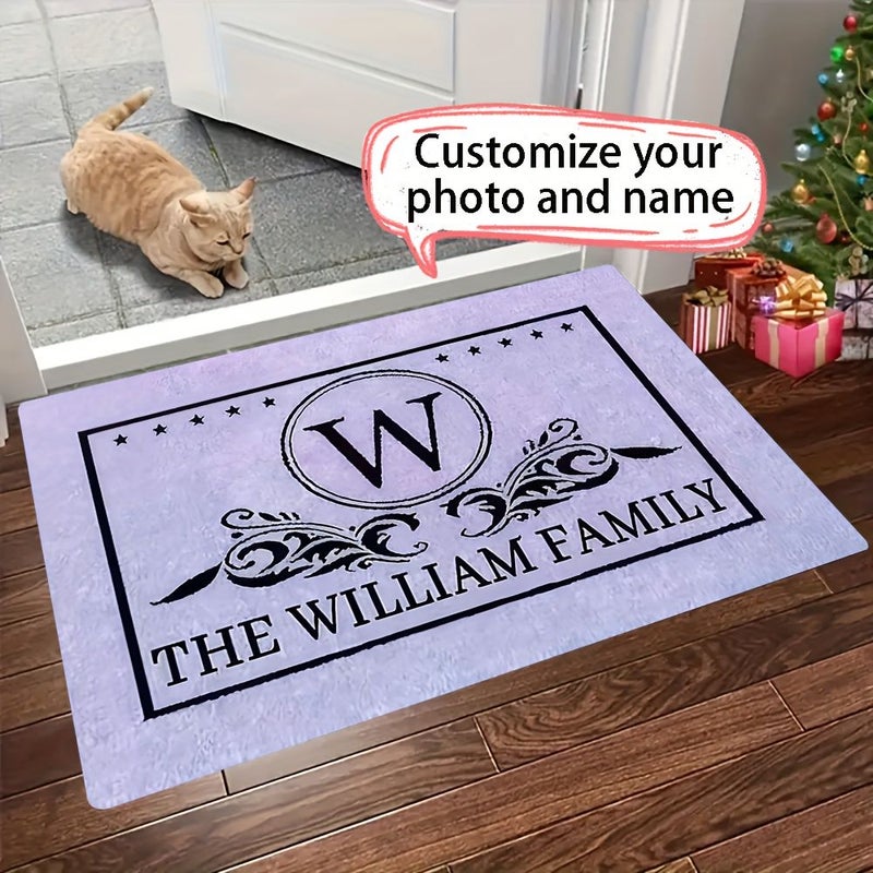Personalized 5 Pointed Star Doormat 40x60cm Home Entryway Decor Washable - Image 1