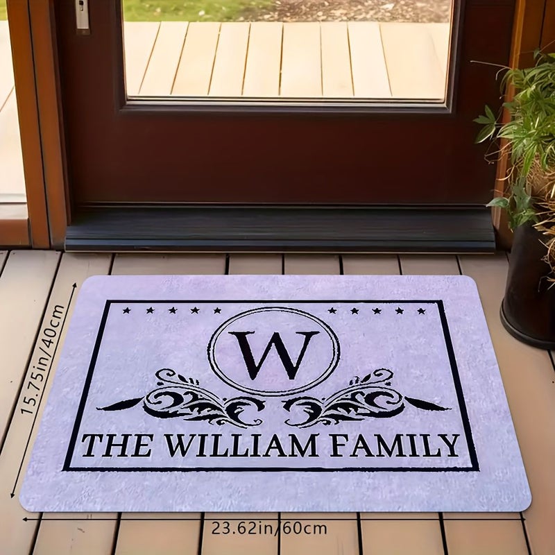 Personalized 5 Pointed Star Doormat 40x60cm Home Entryway Decor Washable - Image 2