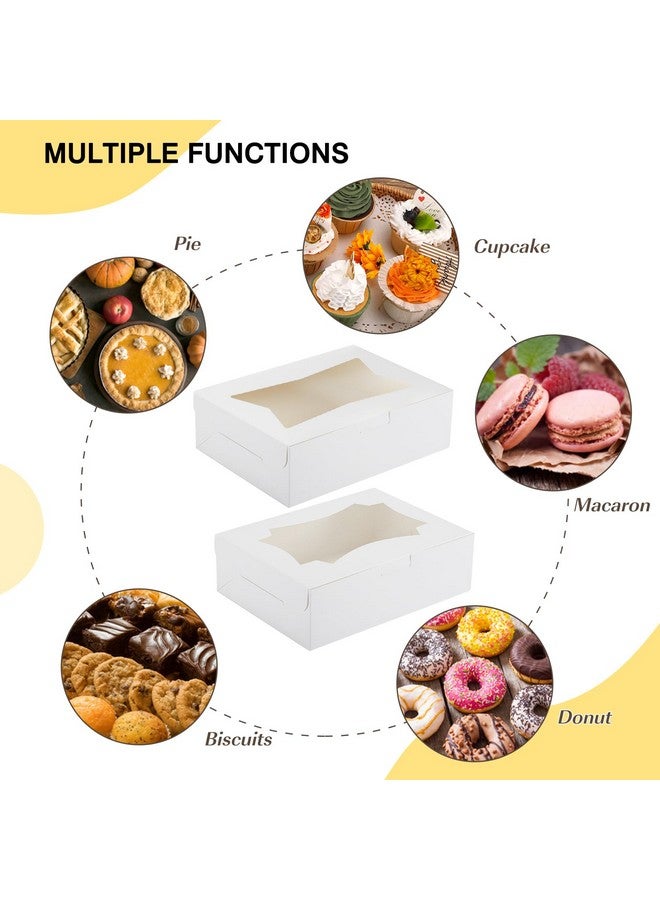 TOMNK 50pcs Cookie Boxes with Window, 8x6x2.5 Inches 2 Style Window Bakery Boxes for Treats, Father's Day, Chocolate Covered Strawberries, Muffins, Donuts - Image 4