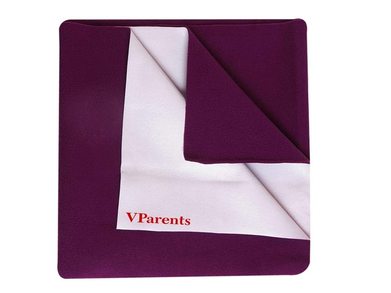 VParents واقي سرير الأطفال المقاوم للماء من VParents مع خدود ممتلئة قابل لإعادة الاستخدام (برقوق، صغير) - Image 1