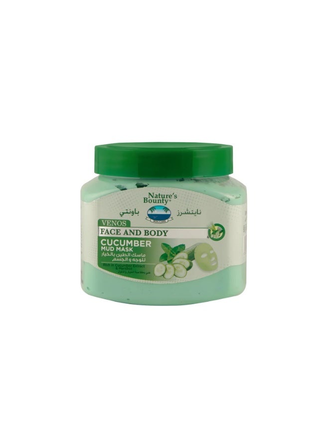 NATURE'S BOUNTY VENOS FACE AND BODY CUCUMBER MUD MASK - 560ml - Image 1