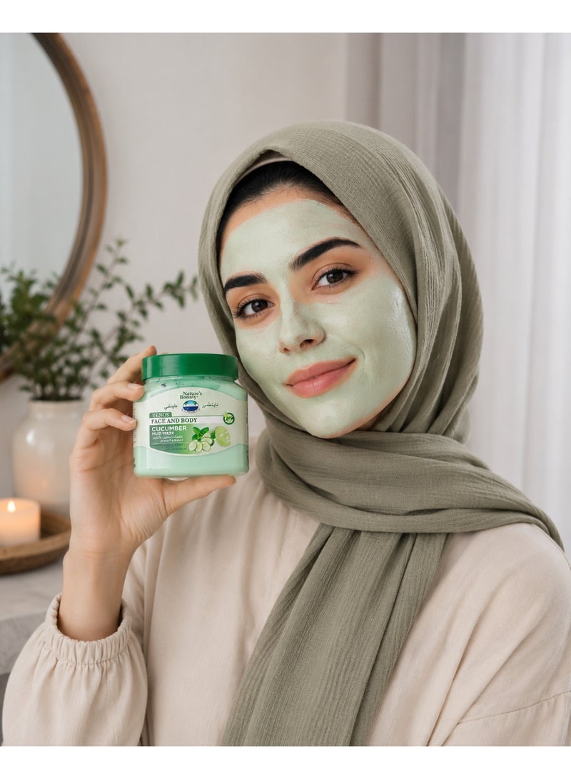 NATURE'S BOUNTY VENOS FACE AND BODY CUCUMBER MUD MASK - 560ml - Image 2