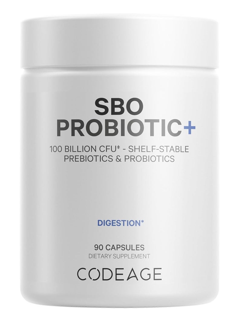 كوديدج بروبيوتيك SBO، 100 مليار وحدة تشكيل مستعمرة لكل وجبة، مزيج من الكائنات الحية متعددة السلالات القائمة على التربة ومزيج نباتي عضوي مخمر، قابل للتخزين على الرف، 90 كبسولة  - Image 1
