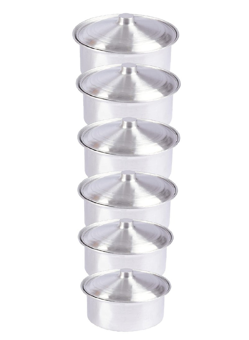 طيبة 6 قدور الومنيوم صغيرة صناعة مصرية مقاس 10/12/14/16/18/20سم - Image 1