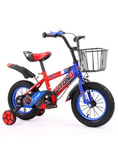Star Kids 12 Inch Kids Bike with Basket for Boys and Girls - Red 