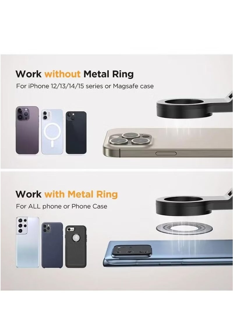 فيسوس حامل هاتف مغناطيسي للسيارة والطائرة لهاتف iPhone 16 Pro Max - دوران 360 درجة، حامل عالمي، أساسيات سفر مرنة، تصميم بدون استخدام اليدين - Image 5