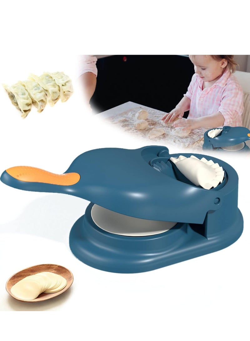 2 in 1 Dumpling Maker Machine for Adult Kids, Dumpling Skin Maker Dumpling Moulds, Home Manual Dumpling Making Tool, Happy  Easy to Make Dumplings for Family Ngiht - Image 1