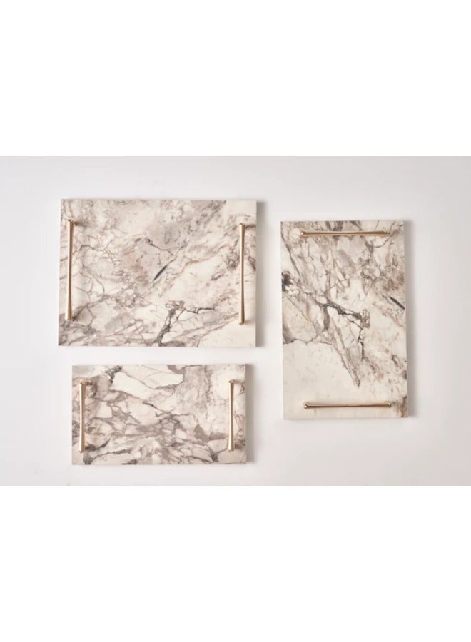 Trayz Neutral Bliss Full Set of Off-White Trays.