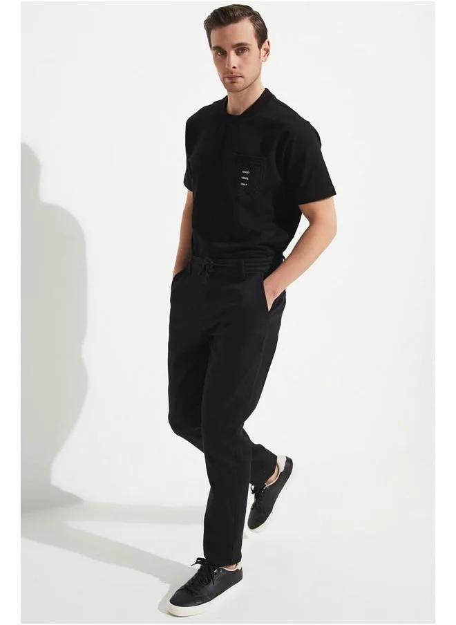 JUNE June Exclusive Men Regular Fit Textured Trouser Black