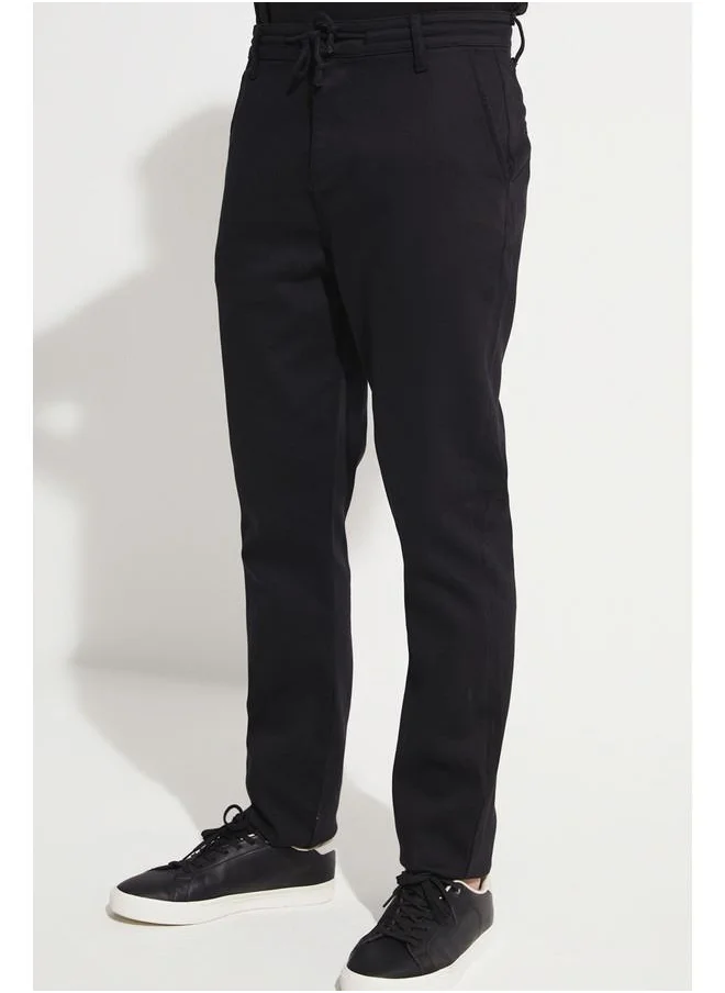 JUNE June Exclusive Men Regular Fit Textured Trouser Black