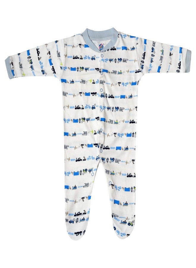 ميني بيري طقم نوم قطني بأكمام طويلة متعدد الألوان من ميني بيري بيبي نيدز للأطفال حديثي الولادة، مناسب للأولاد والبنات، مكون من 3 قطع - Image 3