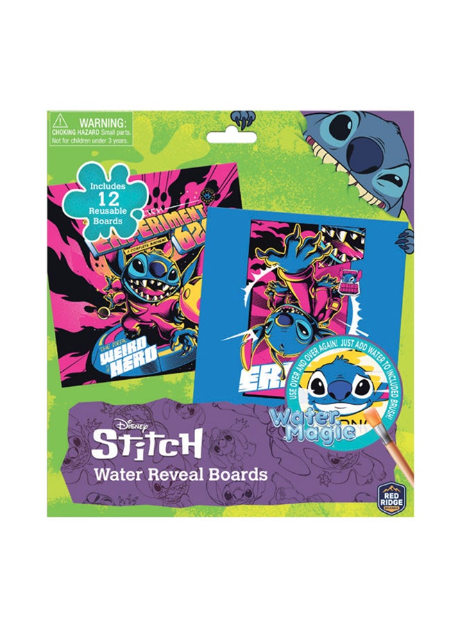Disney Stitch Water Amazing | 12 Reusable Boards | Magic Reveal Boards | Age 3+ Years - Image 1