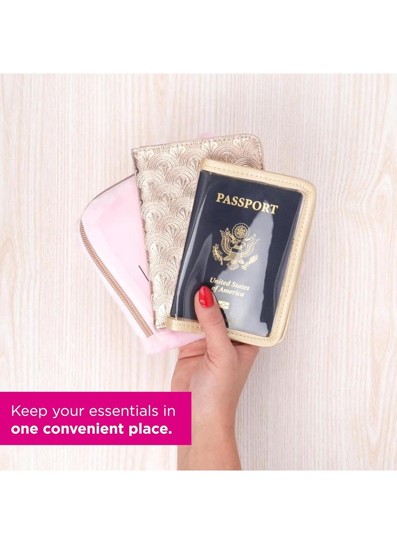 Miamica Miamica WomensAdult Vacation Travel Wallet and Passport Holder with Secure Closure Silver 625 x 425 x 05 One Size  - Image 5
