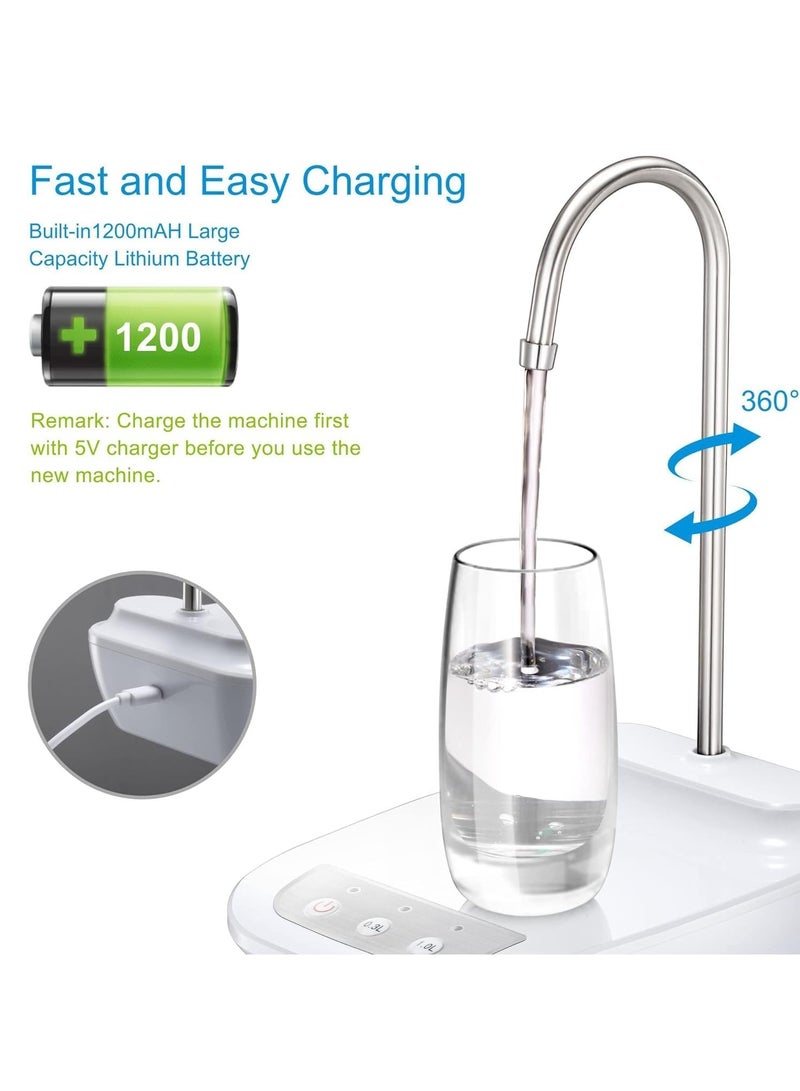 ELTRAZONE Water Pumps for 5 Gallon Bottle, Electric Drinking Water Pump Portable Water Bottle Dispenser,Automatic Water Dispenser Pump Water Bottle Pump for Home,Kitchen,Office (White) - Image 2