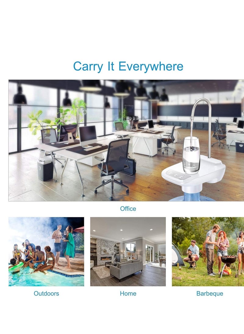 ELTRAZONE Water Pumps for 5 Gallon Bottle, Electric Drinking Water Pump Portable Water Bottle Dispenser,Automatic Water Dispenser Pump Water Bottle Pump for Home,Kitchen,Office (White) - Image 5