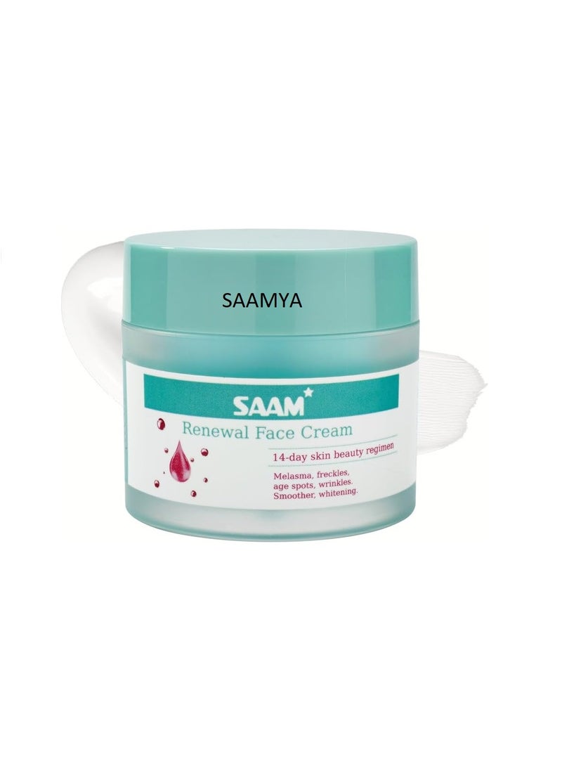 SAAMYA SAAM Renewal Face Cream – Hydrating & Anti-Aging Moisturizer for Smooth, Radiant Skin - Image 1