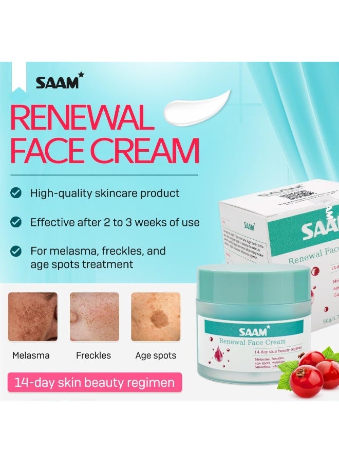 SAAMYA SAAM Renewal Face Cream – Hydrating & Anti-Aging Moisturizer for Smooth, Radiant Skin - Image 3