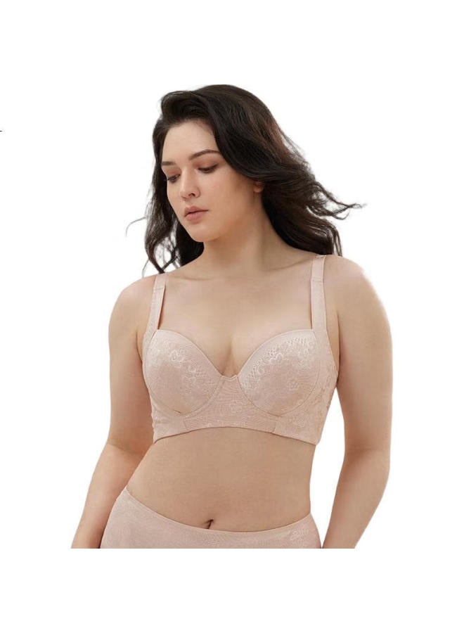 Aimer Push-Up Side Gathering Adjustable Large Cup Bra Am11571 Skin Color B75 - Image 1