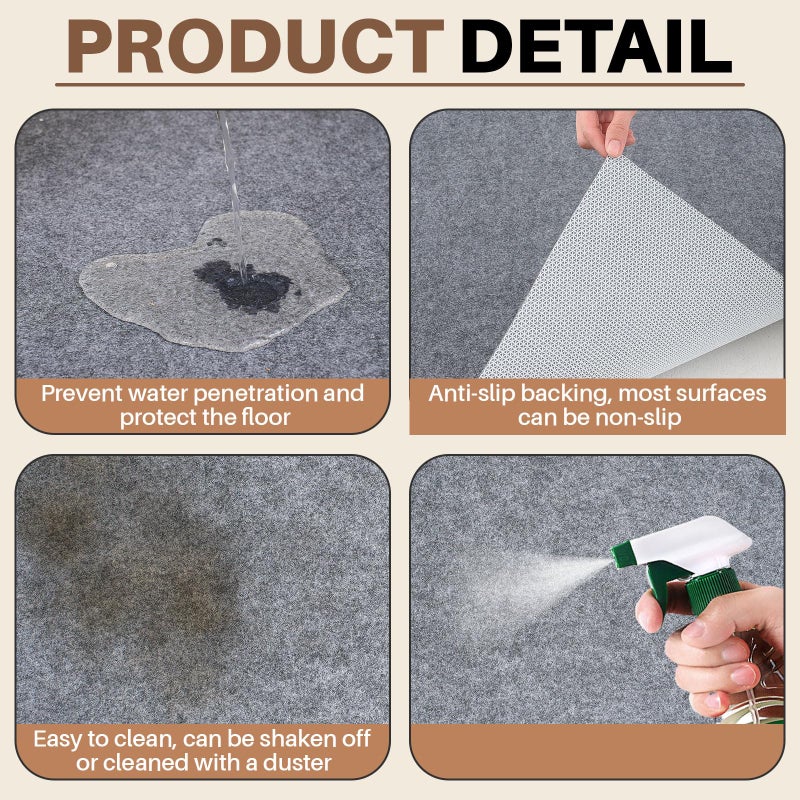 Drydiet Gray Boat Carpet, Marine Carpet Marine Grade Mat for Boats with Waterproof for Outdoor Deck Patio Porch Garage Kitchens Bathroom Outdoor Area Rug Runner Non-Slide Porch Rug (2 x 6 ft) - Image 4