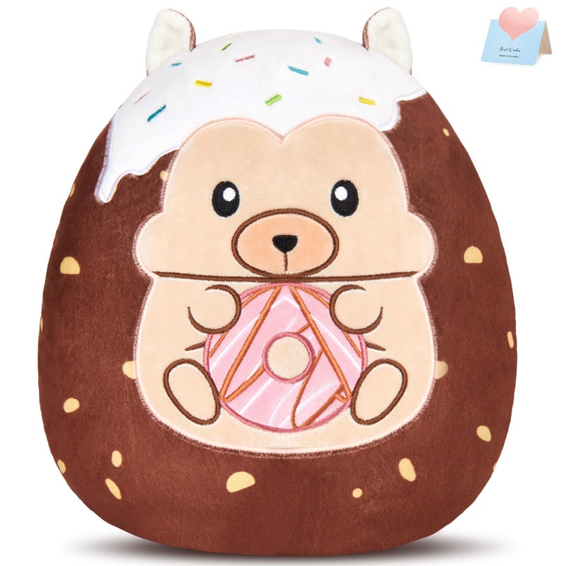 CozyWorld دبوس قنفذ محشو من كوزي وورلد 12 إنش - حيوان محشو أصلي على شكل قنفذ مع حلوى الشوكولاتة - وسادة قنفذ محشوة لطيفة - لعبة هدايا عيد الميلاد أو عيد الميلاد للأطفال والبنات والأولاد - Image 1