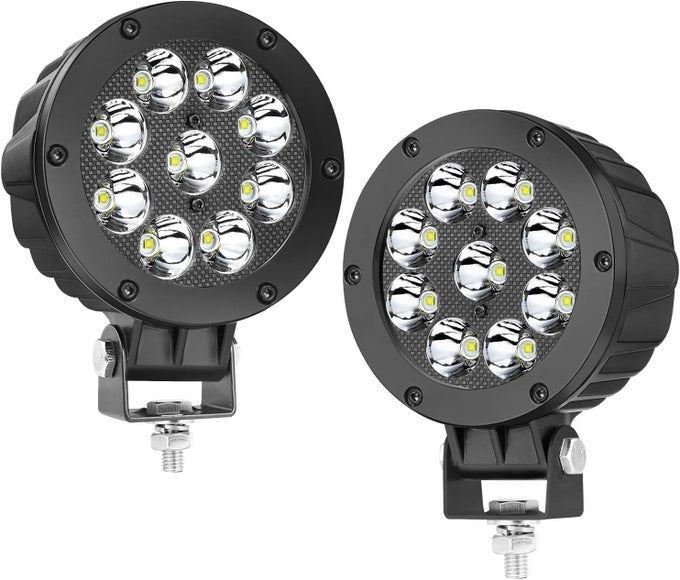 5 Inch 90W Round Spot Led Off Road Lights - 9000Lm Fog Lights For Trucks, Suvs, Atvs, And More