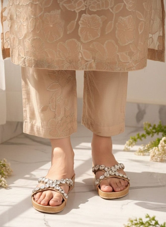 SANDAL STORIES Women Embellished Open Toe Flats - Image 2