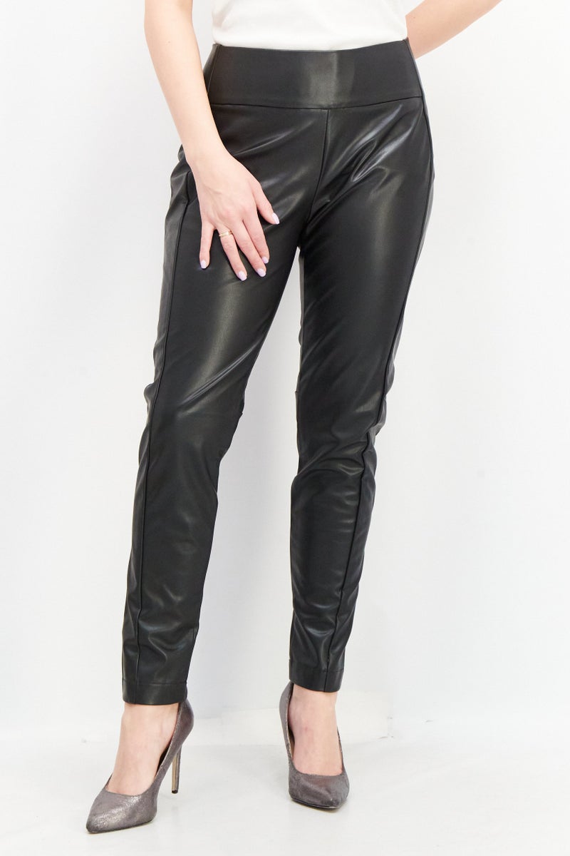 ESPRIT Women Solid Pull On Skinny Pants, Black - Image 1