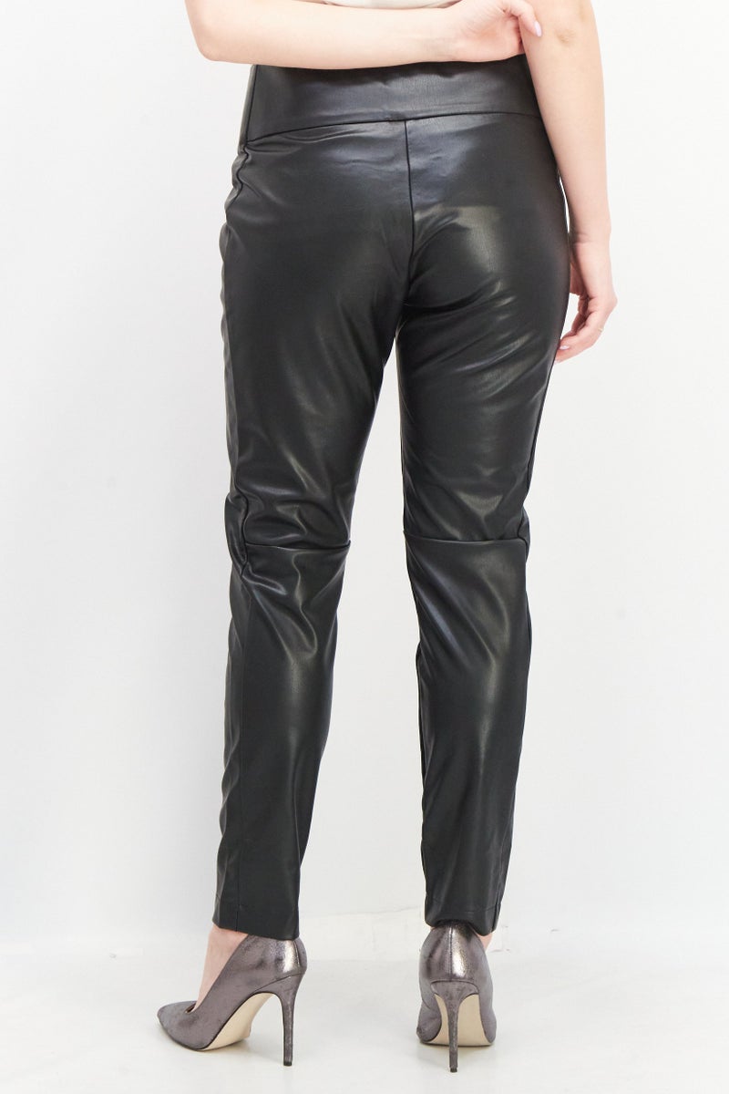 ESPRIT Women Solid Pull On Skinny Pants, Black - Image 4