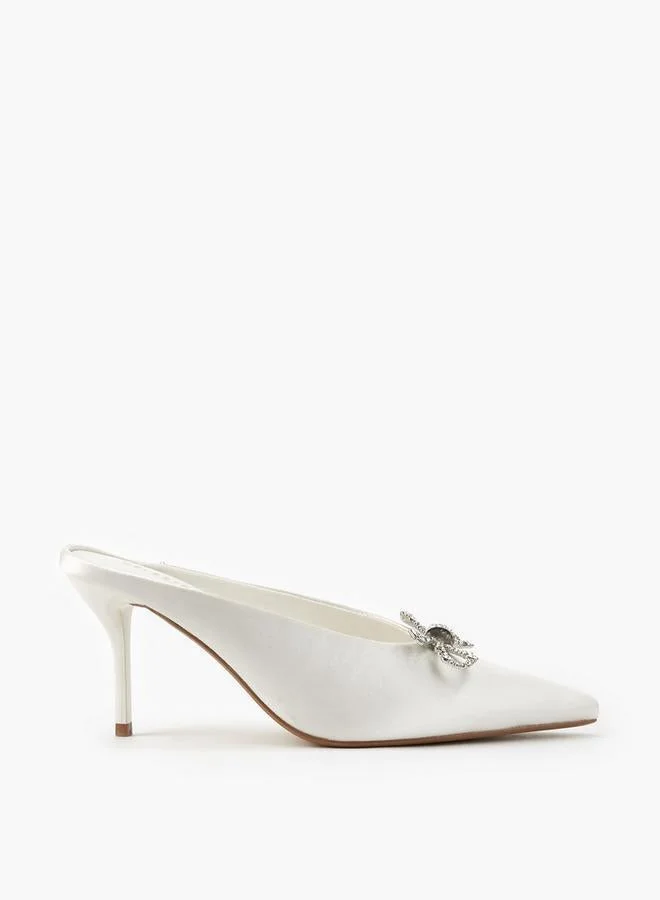 سيليست Women Embellished Pointed Stiletto Heel Mules Ramadan Collections