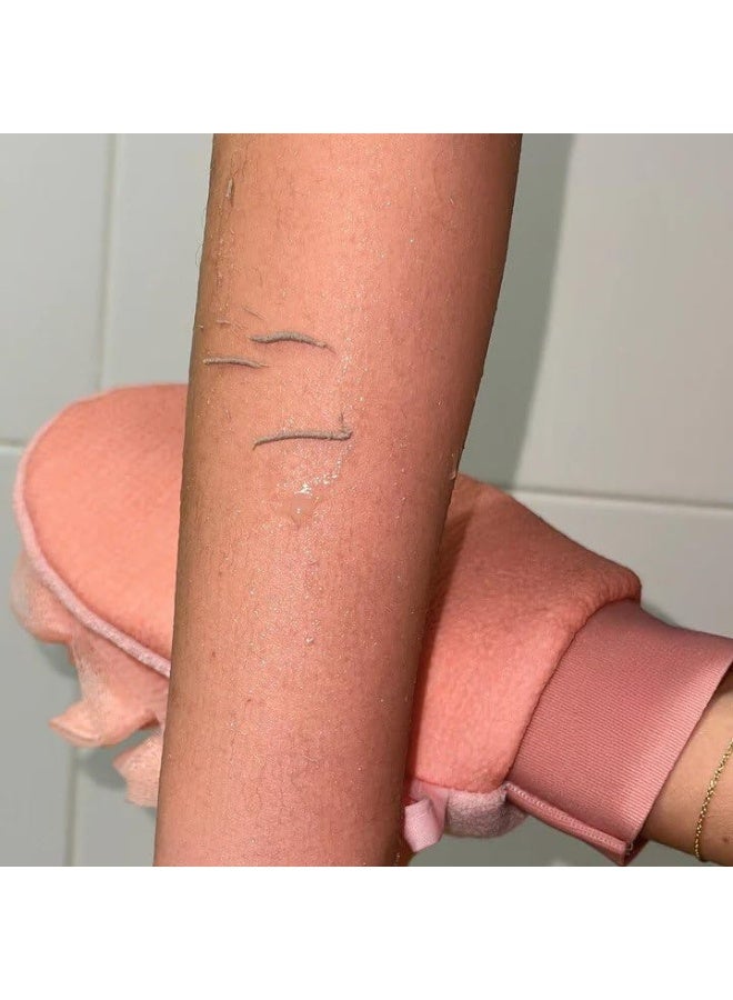 قفازات تقشير الجسم للاستحمام 2 في 1 - قفاز تقشير مزدوج الجوانب مع إسفنجة استحمام لإزالة الجلد الميت، وبشرة ناعمة، وروتين العناية بالبشرة - لون عشوائي - Image 5