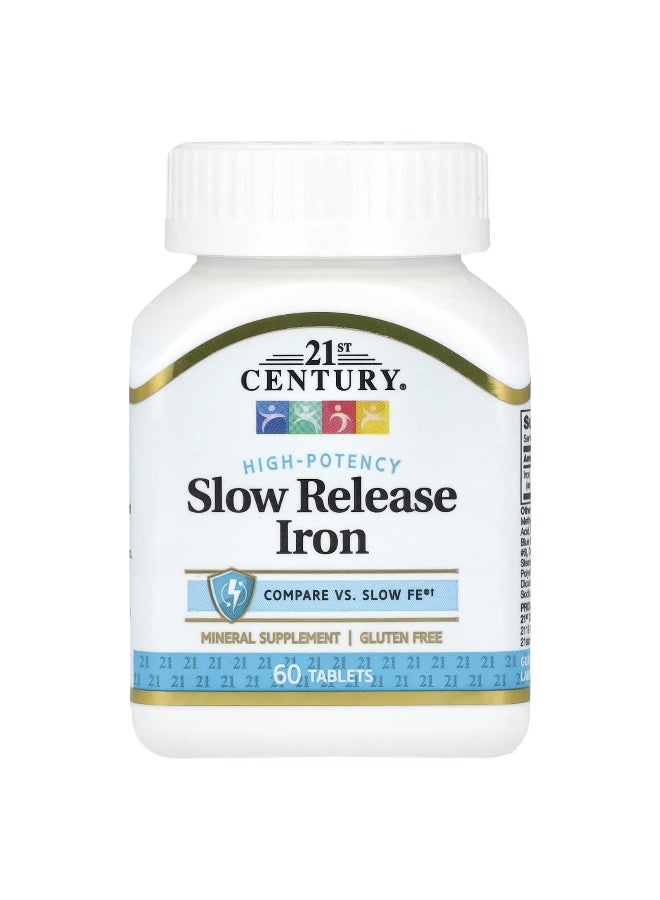 21st CENTURY 21st Century, Slow Release Iron, High Potency, 45 mg , 60 Tablets 
