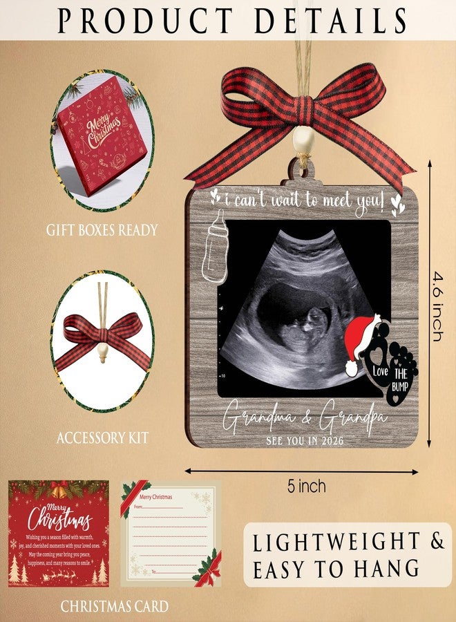 KATINAT Baby Ultrasound Picture Frame Ornament, Ultrasound Picture Frames, Pregnancy Announcement for Mommy Daddy, Baby Sonogram Photo Frame, I Can't Wait to Meet You Ultrasound Keepsake - Image 2