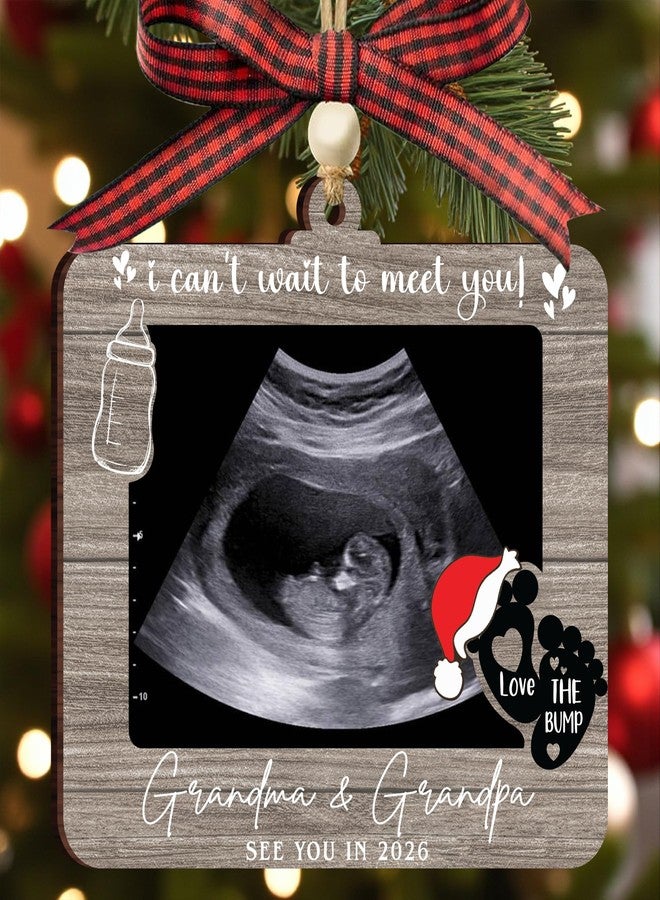KATINAT Baby Ultrasound Picture Frame Ornament, Ultrasound Picture Frames, Pregnancy Announcement for Mommy Daddy, Baby Sonogram Photo Frame, I Can't Wait to Meet You Ultrasound Keepsake - Image 1