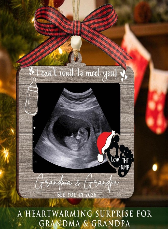 KATINAT Baby Ultrasound Picture Frame Ornament, Ultrasound Picture Frames, Pregnancy Announcement for Mommy Daddy, Baby Sonogram Photo Frame, I Can't Wait to Meet You Ultrasound Keepsake - Image 4