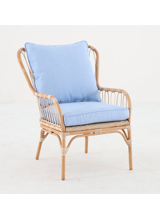 Oasis 4 Seater Outdoor Beige Color Sofa (Cushion Color: Light Blue)  - Image 3
