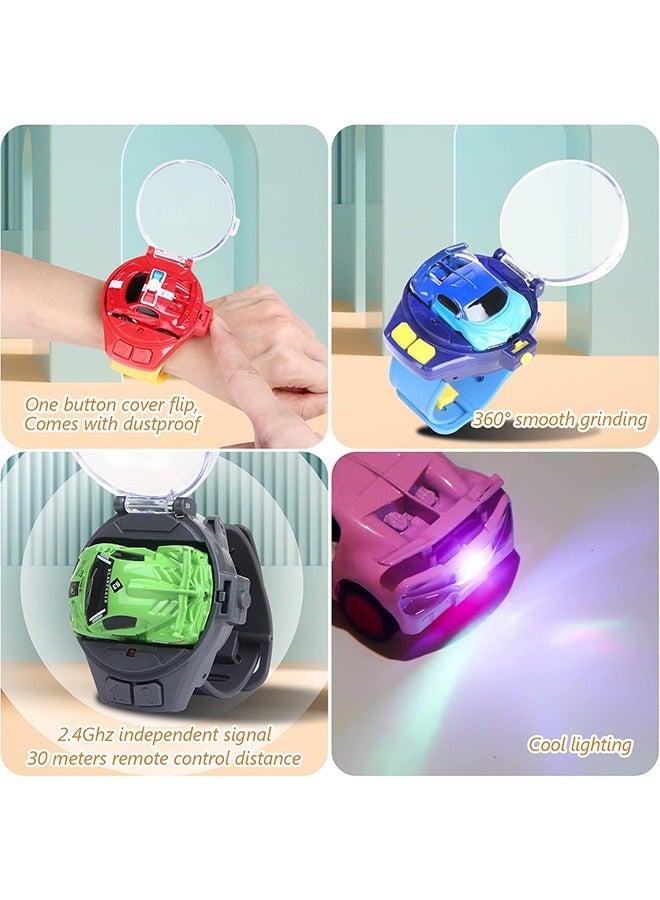 Remote Control Car Watch Toys with LED Light,2.4 GHz Mini Racing Cars Wrist Toy for Kids Adults,RC Small Car Interactive Outdoor Game Dinosaur - Image 5