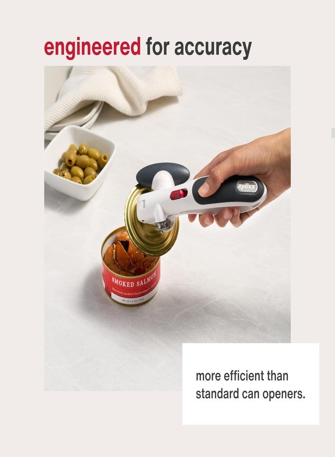 زيليس فتاحة علب زيلس لوك آند ليفت مع مغناطيس لرفع الغطاء - فتاحة يدوية بآلية قفل - سهلة الدوران - فتاحة علب مغناطيسية - أبيض/رمادي - Image 5
