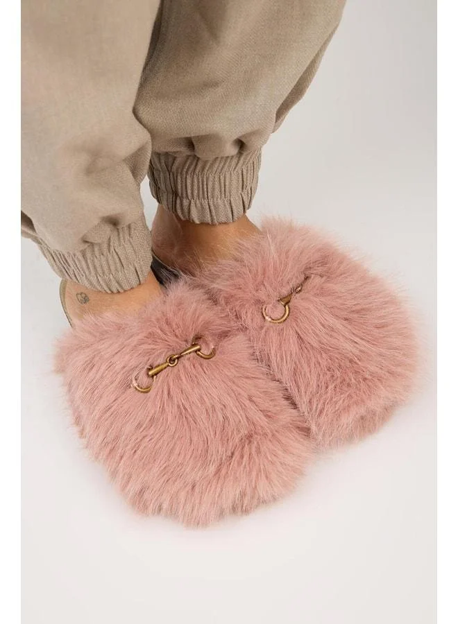 Manijero  Zeya Women's Plush Buckle Powder Slippers. for Women | Best Price UAE