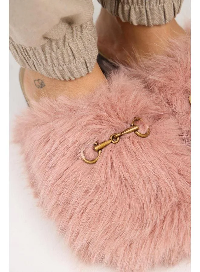 Manijero  Zeya Women's Plush Buckle Powder Slippers. for Women | Best Price UAE