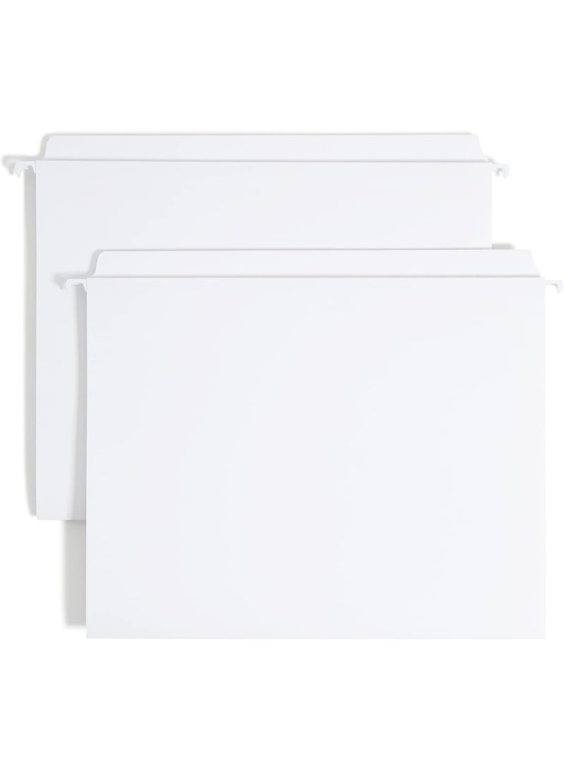 Smead FasTab Hanging File Folder, Straight-Cut Built-in Tab, Letter Size, White, 20 per Box, (64102) - Image 2