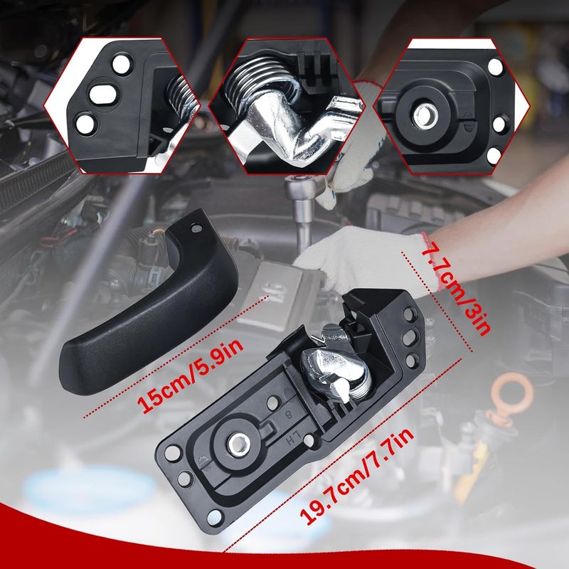 FAERSI Interior Door Handle Kit Front Left Driver Side for 2007-2014 Chevy Silverado Avalanche Suburban Tahoe Cadillac Escalade GMC Sierra Yukon #20833606 - Image 3