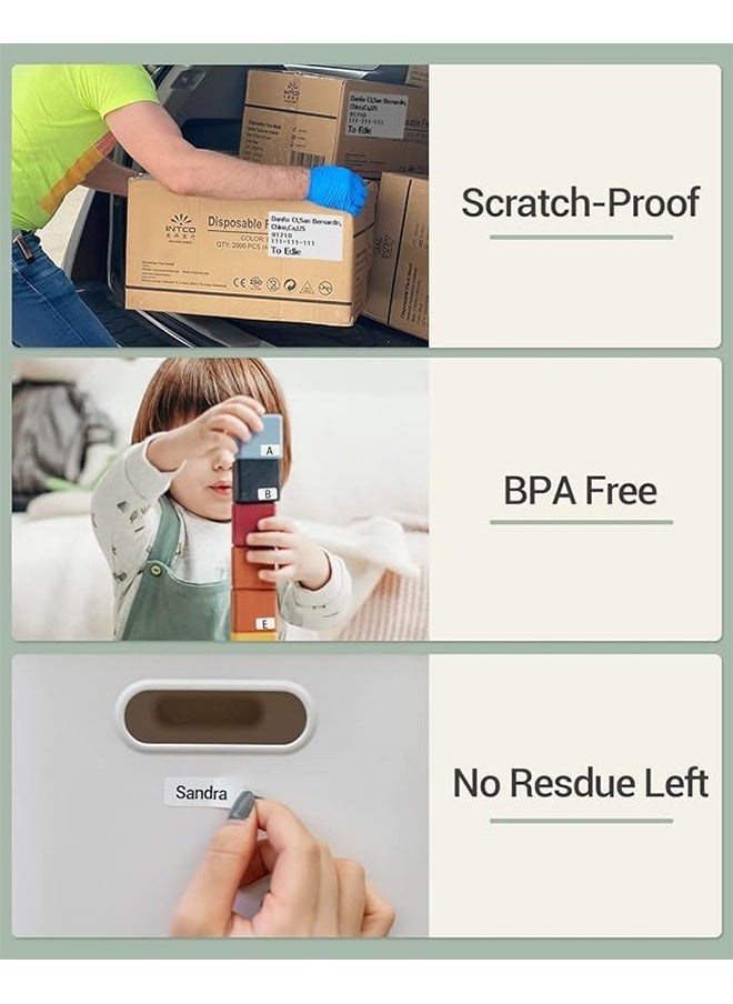 Hihonor - Self-Adhesive Labels 40x30mm,Multifunctional Labels,Waterproof and Oil-Resistant Put Scratch,Suitable for Courier/Supermarket/Fruits and Vegetables(800 Labels/Roll) - Image 1